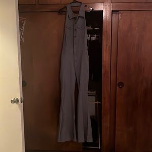 Light blue halter bell bottom jumper NWT Fashion Nova 1X never worn